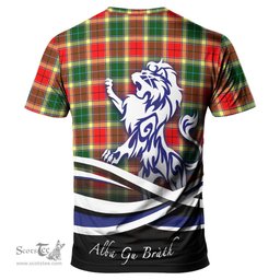 ScotsTee Shop Scottish Gibson Clan Crest Tartan T Shirt Alba Gu Brath Regal Lion Emblem