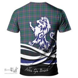 ScotsTee Shop Scottish Carmichael Ancient Clan Crest Tartan T Shirt Alba Gu Brath Regal Lion Emblem