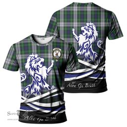 ScotsTee Shop Scottish Forbes Dress Clan Crest Tartan T Shirt Alba Gu Brath Regal Lion Emblem