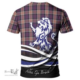 ScotsTee Shop Scottish Carnegie Clan Crest Tartan T Shirt Alba Gu Brath Regal Lion Emblem