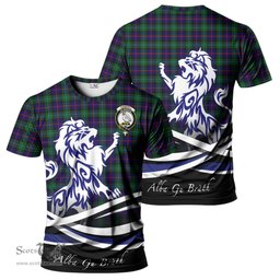 ScotsTee Shop Scottish Campbell of Cawdor Modern Clan Crest Tartan T Shirt Alba Gu Brath Regal Lion Emblem