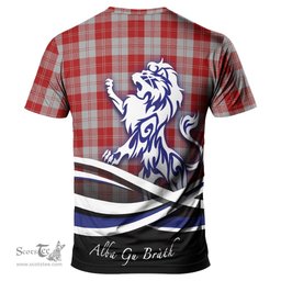 ScotsTee Shop Scottish Erskine Red Clan Crest Tartan T Shirt Alba Gu Brath Regal Lion Emblem