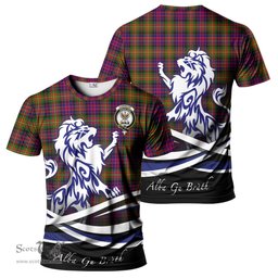 ScotsTee Shop Scottish Carnegie Modern Clan Crest Tartan T Shirt Alba Gu Brath Regal Lion Emblem