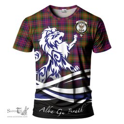 ScotsTee Shop Scottish Carnegie Modern Clan Crest Tartan T Shirt Alba Gu Brath Regal Lion Emblem