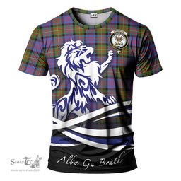 ScotsTee Shop Scottish Carnegie Ancient Clan Crest Tartan T Shirt Alba Gu Brath Regal Lion Emblem