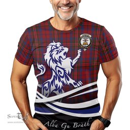 ScotsTee Shop Scottish Cameron of Locheil Clan Crest Tartan T Shirt Alba Gu Brath Regal Lion Emblem