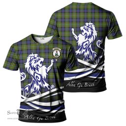 ScotsTee Shop Scottish Ferguson Modern Clan Crest Tartan T Shirt Alba Gu Brath Regal Lion Emblem