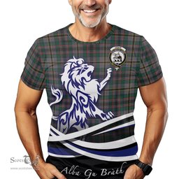 ScotsTee Shop Scottish Craig Ancient Clan Crest Tartan T Shirt Alba Gu Brath Regal Lion Emblem