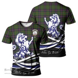 ScotsTee Shop Scottish Cochrane Clan Crest Tartan T Shirt Alba Gu Brath Regal Lion Emblem