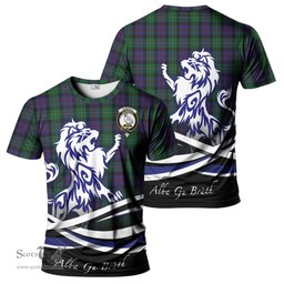 ScotsTee Shop Scottish Campbell of Cawdor Clan Crest Tartan T Shirt Alba Gu Brath Regal Lion Emblem