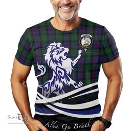 ScotsTee Shop Scottish Campbell of Cawdor Clan Crest Tartan T Shirt Alba Gu Brath Regal Lion Emblem