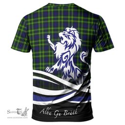ScotsTee Shop Scottish Campbell of Breadalbane Modern Clan Crest Tartan T Shirt Alba Gu Brath Regal Lion Emblem