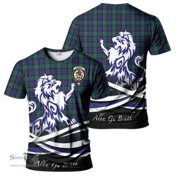 ScotsTee Shop Scottish Graham of Menteith Clan Crest Tartan T Shirt Alba Gu Brath Regal Lion Emblem