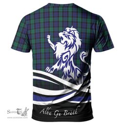 ScotsTee Shop Scottish Graham of Menteith Clan Crest Tartan T Shirt Alba Gu Brath Regal Lion Emblem