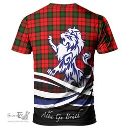 ScotsTee Shop Scottish Kerr Modern Clan Crest Tartan T Shirt Alba Gu Brath Regal Lion Emblem