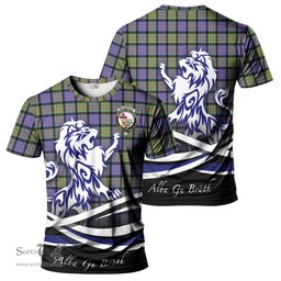 ScotsTee Shop Scottish MacDonald Ancient Clan Crest Tartan T Shirt Alba Gu Brath Regal Lion Emblem