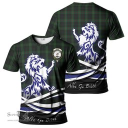ScotsTee Shop Scottish Gunn Logan Clan Crest Tartan T Shirt Alba Gu Brath Regal Lion Emblem