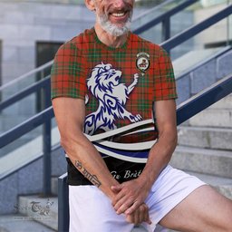 ScotsTee Shop Scottish MacAulay Ancient Clan Crest Tartan T Shirt Alba Gu Brath Regal Lion Emblem