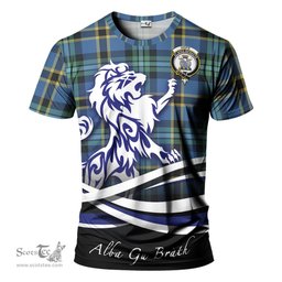 ScotsTee Shop Scottish Hope Ancient Clan Crest Tartan T Shirt Alba Gu Brath Regal Lion Emblem