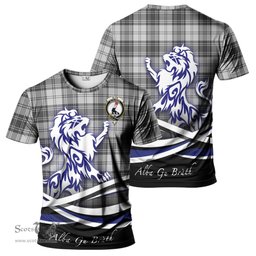 ScotsTee Shop Scottish Glen Clan Crest Tartan T Shirt Alba Gu Brath Regal Lion Emblem