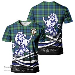 ScotsTee Shop Scottish Gordon Ancient Clan Crest Tartan T Shirt Alba Gu Brath Regal Lion Emblem