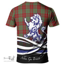ScotsTee Shop Scottish Leask Clan Crest Tartan T Shirt Alba Gu Brath Regal Lion Emblem