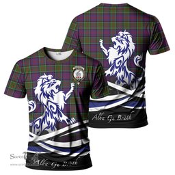 ScotsTee Shop Scottish MacDonald of Clan Ranald Modern Clan Crest Tartan T Shirt Alba Gu Brath Regal Lion Emblem