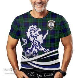 ScotsTee Shop Scottish MacCallum Modern Clan Crest Tartan T Shirt Alba Gu Brath Regal Lion Emblem