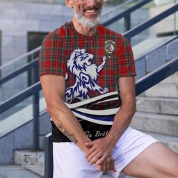 ScotsTee Shop Scottish MacBean Clan Crest Tartan T Shirt Alba Gu Brath Regal Lion Emblem