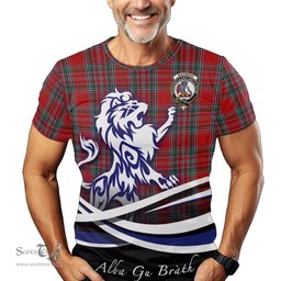 ScotsTee Shop Scottish MacBean Clan Crest Tartan T Shirt Alba Gu Brath Regal Lion Emblem