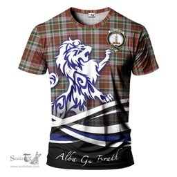 ScotsTee Shop Scottish MacAlister Dress Clan Crest Tartan T Shirt Alba Gu Brath Regal Lion Emblem