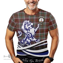 ScotsTee Shop Scottish MacAlister Dress Clan Crest Tartan T Shirt Alba Gu Brath Regal Lion Emblem
