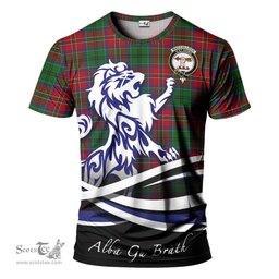 ScotsTee Shop Scottish MacCulloch Clan Crest Tartan T Shirt Alba Gu Brath Regal Lion Emblem
