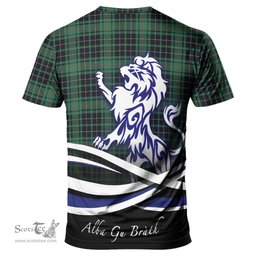 ScotsTee Shop Scottish MacAulay Hunting Ancient Clan Crest Tartan T Shirt Alba Gu Brath Regal Lion Emblem