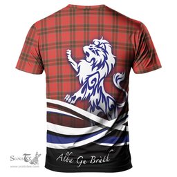 ScotsTee Shop Scottish Grant Weathered Clan Crest Tartan T Shirt Alba Gu Brath Regal Lion Emblem
