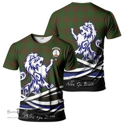 ScotsTee Shop Scottish MacAlister of Glenbarr Hunting Clan Crest Tartan T Shirt Alba Gu Brath Regal Lion Emblem