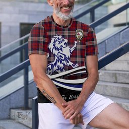 ScotsTee Shop Scottish MacDonald Dress Irish Clan Crest Tartan T Shirt Alba Gu Brath Regal Lion Emblem