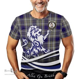 ScotsTee Shop Scottish Livingston Dress Clan Crest Tartan T Shirt Alba Gu Brath Regal Lion Emblem