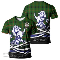 ScotsTee Shop Scottish Kincaid Modern Clan Crest Tartan T Shirt Alba Gu Brath Regal Lion Emblem