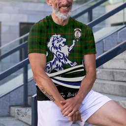 ScotsTee Shop Scottish Kincaid Modern Clan Crest Tartan T Shirt Alba Gu Brath Regal Lion Emblem