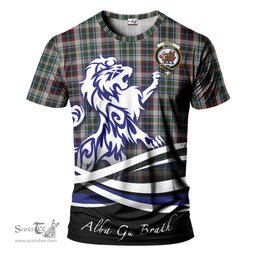 ScotsTee Shop Scottish Innes Dress Clan Crest Tartan T Shirt Alba Gu Brath Regal Lion Emblem