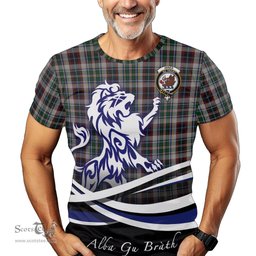 ScotsTee Shop Scottish Innes Dress Clan Crest Tartan T Shirt Alba Gu Brath Regal Lion Emblem