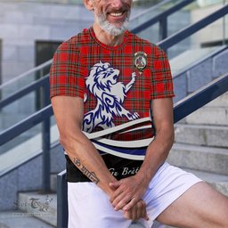 ScotsTee Shop Scottish MacBain Clan Crest Tartan T Shirt Alba Gu Brath Regal Lion Emblem