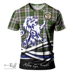ScotsTee Shop Scottish Hay White Dress Clan Crest Tartan T Shirt Alba Gu Brath Regal Lion Emblem