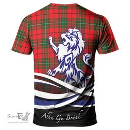 ScotsTee Shop Scottish MacAulay Modern Clan Crest Tartan T Shirt Alba Gu Brath Regal Lion Emblem
