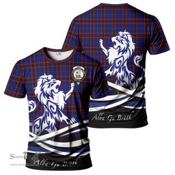 ScotsTee Shop Scottish Home Modern Clan Crest Tartan T Shirt Alba Gu Brath Regal Lion Emblem