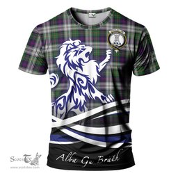 ScotsTee Shop Scottish MacCallum Dress Clan Crest Tartan T Shirt Alba Gu Brath Regal Lion Emblem