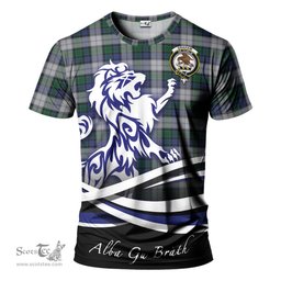 ScotsTee Shop Scottish Graham Dress Clan Crest Tartan T Shirt Alba Gu Brath Regal Lion Emblem