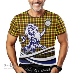 ScotsTee Shop Scottish Jardine Modern Clan Crest Tartan T Shirt Alba Gu Brath Regal Lion Emblem