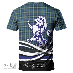 ScotsTee Shop Scottish Lamont Ancient Clan Crest Tartan T Shirt Alba Gu Brath Regal Lion Emblem